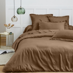 Housse de couette 240 x 220 cm &ndash; 100% Coton 57 fils/cm&sup2; &ndash; Qualit&eacute; Sup&eacute;rieure &ndash; Taupe