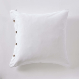 Taie d&rsquo;oreiller 65 x 65 cm Percale 120 fils Blanc &ndash; PERRINE