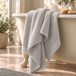 Drap de douche Softy 70 x 140 cm &ndash; &Eacute;ponge Zero Twist 100% coton peign&eacute; 600 g/m&sup2; &ndash; Galet