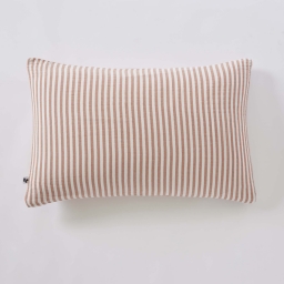 Taie d&rsquo;oreiller LIVIA 50 x 70 cm &ndash; Double gaze de coton ray&eacute;e &ndash; Abricot
