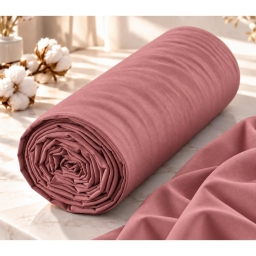 Drap housse 2 en 1 imperm&eacute;able 90 x 190 cm &ndash; coton 57 fils &ndash; DUO PROTECT Vieux Rose