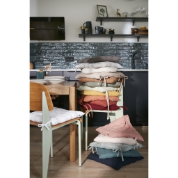 Assise Matelass&eacute;e 40 x 40 cm &ndash; Gaze de Coton &ndash; Safran &ndash; Matelassage 16 Points