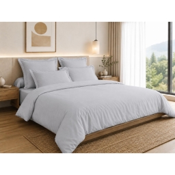 Housse de Couette 260 x 240 cm &ndash; 100% Coton 57 Fils/cm&sup2; &ndash; Nuage