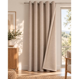 Rideau occultant phonique et thermique 140 x 240 cm Osiris &ndash; Taupe