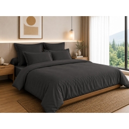 Housse de Couette 260 x 240 cm &ndash; 100% Coton 57 Fils/cm&sup2; &ndash; Truffe