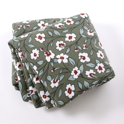 Bout de lit 90 x 200 cm Double Gaze de Coton Matelass&eacute; FLORA
