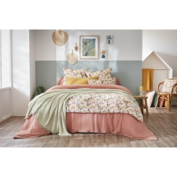 Bout de lit 90 x 200 cm Gaze de coton imprimée CLARENCE