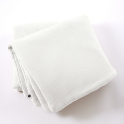 Bout de lit 90 x 220 cm Quadruple Gaze de Coton Matelass&eacute; BELLA Chantilly