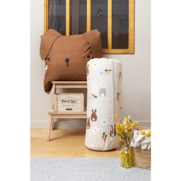 Couette imprimée réversible 240 x 220 cm + 2 taies d'oreiller 60 x 60 cm coton imprimé Pompon