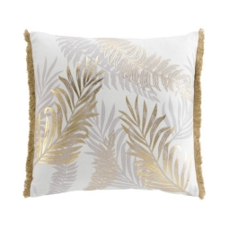 Coussin dehoussable à frange 50 x 50 cm coton/polyester Melisse