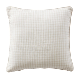 coussin déhoussable avec passepoil 45 x 45 cm gaze de coton tissée teinte vickie pampa