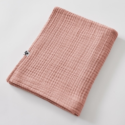 Drap de Bain 90 x 150 cm - Double Gaze de Coton 220 g/m² - Gaia Rose Pêche