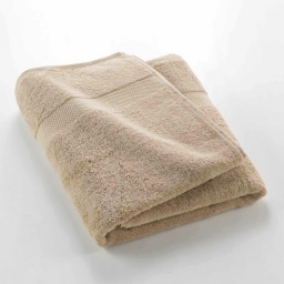 Drap de bain 90 x 150 cm éponge coton piegné Elegance Noisette