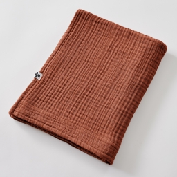 Drap de Bain 90 x 150 cm - Quadruple Gaze de Coton 220 g/m&sup2; - Gaia Terracotta
