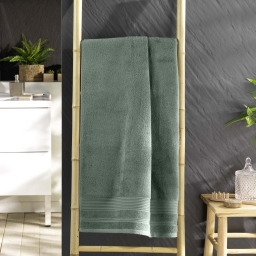 Drap de douche 70 x 130 cm &eacute;ponge unie tendresse C&egrave;dre