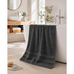Drap de Douche Spa 70 x 140 cm 100% Coton 400 gr/m&sup2; - Ardoise