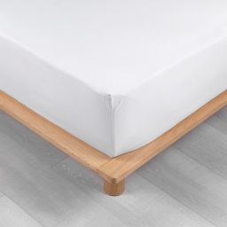 Drap housse 100% percale ultra doux 160 x 200 cm 78 fils bonnet 30 cm Blanc