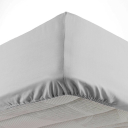 Drap housse 140 x 190 cm bonnet 30 cm Mmicrofibre Oscar Gris Clair