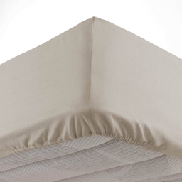 Drap housse 140 x 190 cm bonnet 30 cm Mmicrofibre Oscar Naturel