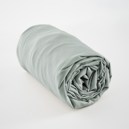 Drap housse 180 x 200 cm bambou salomé eucalyptus Bleu clair