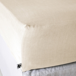 Drap Housse 180 x 200 cm en Lyocell Uni Lysandre Pampa