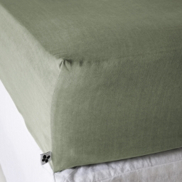 Drap Housse 180 x 200 cm en Lyocell Uni Lysandre Thym