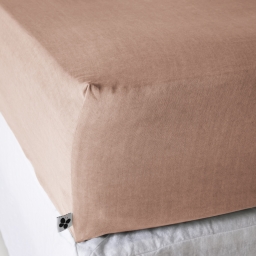 Drap Housse 180 x 200 cm en Lyocell Uni Lysandre Vieux Rose