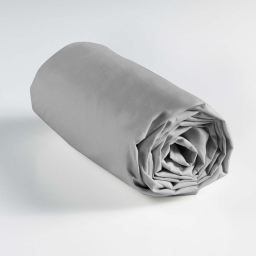 Drap housse 2 personnes 140 x 190 cm uni 57 fils lina Galet