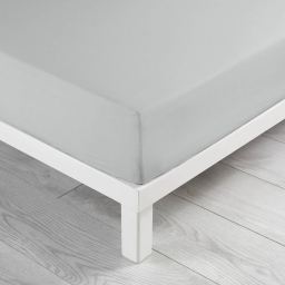 Drap housse 2 personnes 140 x 190 x 30 cm coton bio Biolina Gris