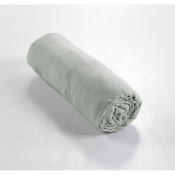 Drap housse bonnet 30 cm double gaze de coton 160 x 200 cm vert d'eau (green) Vert