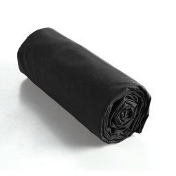 Drap housse coton luxe 140 x 190 cm bonnet 30 cm Ambre Noir