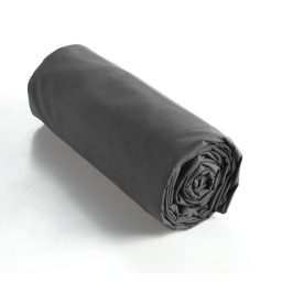 Drap housse coton luxe 180 x 200 cm bonnet 30 cm Ambre Anthracite