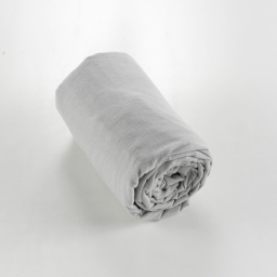 Drap housse flanelle chaude 140 x 190 cm Bonnet 30 cm Candice Gris