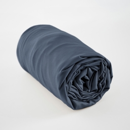 Drap housse king size 180 x 200 cm satin de bambou Salomé Bleu nuit