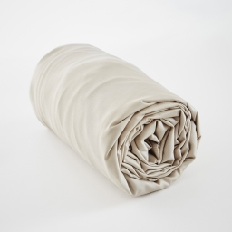 Drap housse king size 180 x 200 cm satin de bambou Salomé Naturel