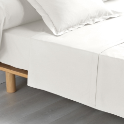 Drap plat 1 personne 180x290 cm percale uni 78 fils percaline  +p bourdon Naturel