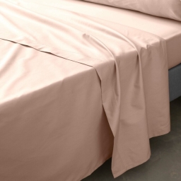 Drap plat 2 pers. 240 x 300 cm percale de coton 78 fils Nude