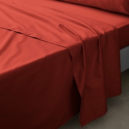 Drap plat 2 pers. 240 x 300 cm percale de coton 78 fils Tomette