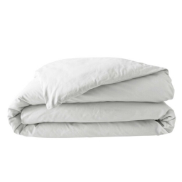 Housse de couette 2 personnes 240 x 220 cm percale de coton 78 fils Blanc
