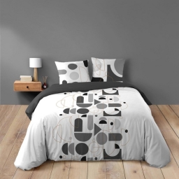 Housse de couette 240 x 220 cm coton 42 fils + 2 taies Chilipop