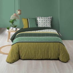 Housse de couette 240 x 220 cm coton 57 fils + 2 taies Bogota