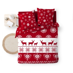 Housse de couette 240 x 220 cm en microfibre de flanelle Flocon