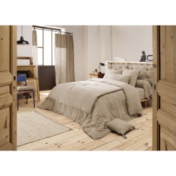 Housse de couette 280 x 240 cm King Size - Double gaze - MILA Ficelle