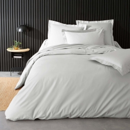 Housse de Couette Blanc en Percale de Coton 260 x 240 cm
