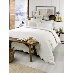 Housse de couette chaude en flanelle 240 x 220 cm Candice Blanc