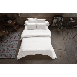 Housse de couette double Gaze de Coton 240x260  cm Blanc chantilly