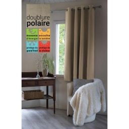Lot de 4 rideaux occultants thermiques Inuit Pampa - 140 x 180 cm