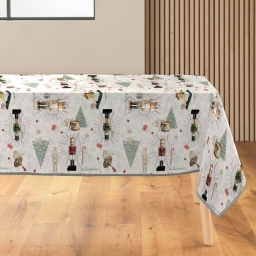 Nappe rectangle 150 x 240 cm polyester imprime leopold Sans