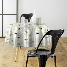 Nappe ronde (0) 160 cm pvc photoprint andalousie Sans