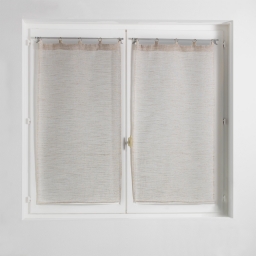 Paire droite anneaux 2 x 60 x 120 cm voile tisse milza Beige